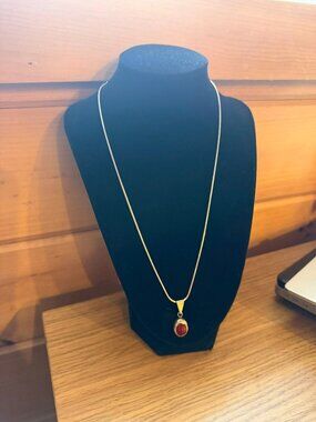 Vintage Sterling Silver 20" Necklace with Pendant